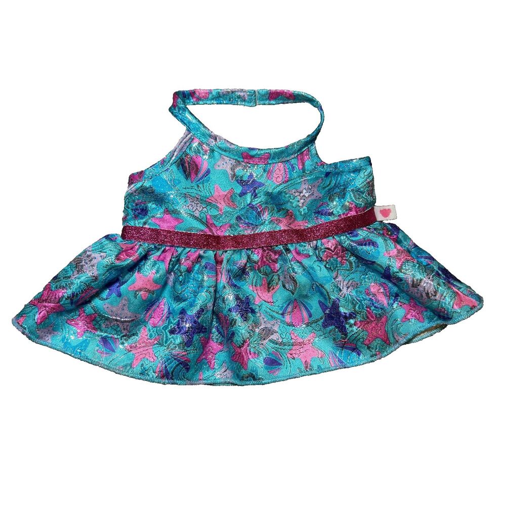 Build-A-Bear Dress Outfit Stuffed Animal Plush Clothing Mermaid Seashells Ocean